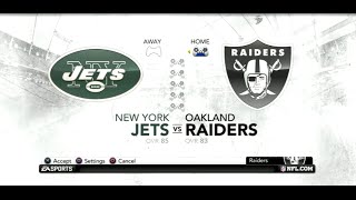 PS3 Gameplay: Madden NFL 12 (Season Week: 3) [Raiders vs Jets]