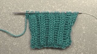 0023-Узор. Английская резинка .Вязание спицами (для левшей). Pattern .
