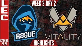 RGE vs VIT Highlights | LEC Spring 2020 W2D2 | Rogue vs Vitality