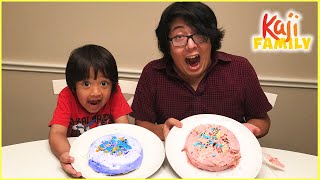 DIY Cake Challenge with Ryan vs Daddy! Parent vs Kid Switch up!!!