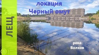 Русская рыбалка 4 - река Волхов - Лещ напротив старой пристани