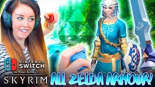 ?I GOT ALL THE ZELDA ARMOUR! ? - SKYRIM NINTENDO SWITCH + amiibos!⚔️