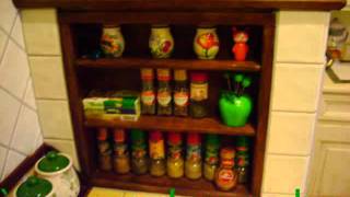 cucina in muratura con legno di recupero