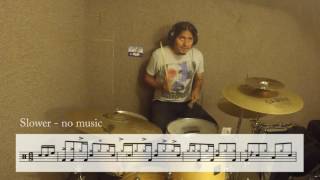 Dave Matthews Band -  Drive in Drive out - the coda - drum transcription -  Drum Parts #20