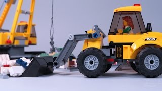 Video & Cartoons for kids. LEGO City animation: Car, tractor, excavator, truck, construction site