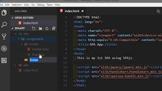 SPAjs - Learn By Example - Solution step-2 - Create SPA Components