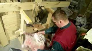 meat cutting with the help of jigsaw распиловка мяса лобзиком