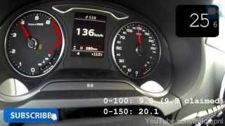 2013 Audi A3 1.4 TFSI Sportback 0-159 km/h NICE! Acceleration