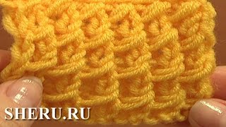 Knitting Stitch Pattern For Beginners Урок 3 Узор чешуйки