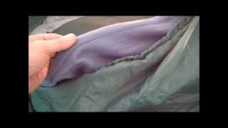 Backyard testing my 0c bag and fleece liner combo, in  -2c temps .