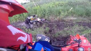 Arctic Cat 450 xc vs jmc 140 mx BROTHERS racing
