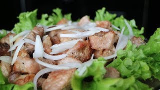 Как вкусно пожарить мясо с чесноком
