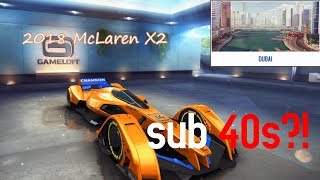 Asphalt 8 Sub 40 seconds?!    2018 McLaren X2 Dubai Test Drive