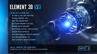 Telecharger et installer Video Copilot ELEMENT 3D V2 ( After Effects CS6 )