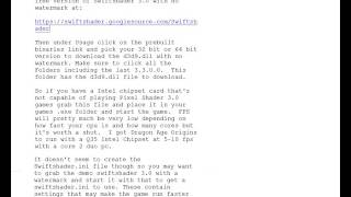 Google Swiftshader 3.0 w/no Watermark!  Real deal!