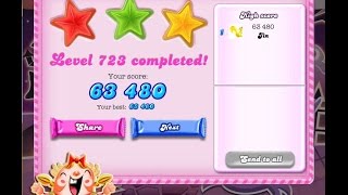 Candy Crush Saga Level 723   ★★★   NO BOOSTER