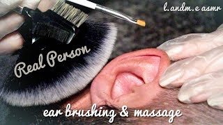ASMR ? || REAL PERSON ear brushing & ear massage ? || 20MINS || no talking ? ||