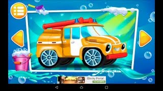 Car wash cartoon game fire truck Мойка машин мультик игра пожарная машина