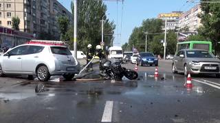 На Калиновой произошло ДТП с участием мотоциклиста