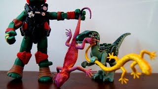 LEGO DINOSAUR VS ЧЕРЕПАШКА НИНДЗЯ! ОХОТНИКИ ЗА ЯЩЕРИЦАМИ! Лего динозавр. Игрушки