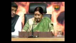 BJP response  on Arvind Kejriwal Press Conference,  by Sushma Swaraj