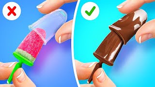 TANTANGAN MAKANAN ASLI VS COKELAT || Tantangan Makanan Enak oleh 123 GO Like!