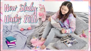 BEST UNIQUE STUDY HACKS & TIPS 2018 - Study with me♡Peachy Liv