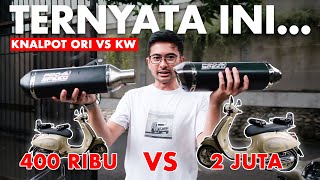 SIALAN ‼️KETIPU KNALPOT KW BUAT MOTOR VESPA METIK, BAGUS MANA SAMA ORI?