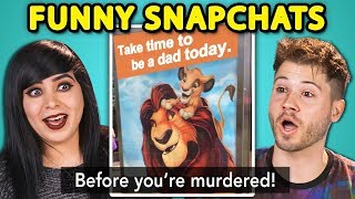 10 FUNNY SNAPCHAT PHOTOS with TEENS & ADULTS (React)