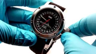 Российские 24-часовые механические часы Подводная Лодка АНТЕЙ 47мм