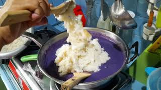 How to cook Ube-malagkit w/cheese...