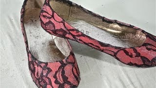 How to turn your plain shoes into fabulous lace flats! | Nik Scott