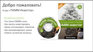 1. Курс ПАММ Инвестор.