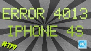 iPhone 4S Error 4013 - Solution Easy Fix 100% Working Repair