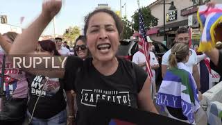USA: Cuban Americans march in Glendale to demand US intervention amid protests in Cuba
