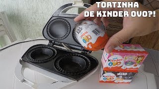 COLOQUEI KINDER OVO NA MÁQUINA DE TORTINHAS E FIZ UMA TORTA DE KINDER OVO?!