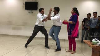 "Only Chance" Presents funny skit at office celebration