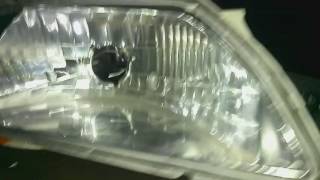Работа установленного корректора фары в корпус фары Toyota Corona Premio от Toyota Caldina