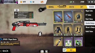 Get Permanent Gun Skin with Zombie Badges || Spas12 Plague Doctor & MP5 Blood Red in Free Fire