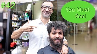 Crazy Haircut Transformation ✔︎ Beard & Men's Hairstyle (Barber Tutorial 2018) USA/Dubai