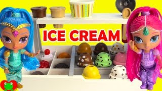 Shimmer and Shine Visit Ice Cream Parlor Surprises