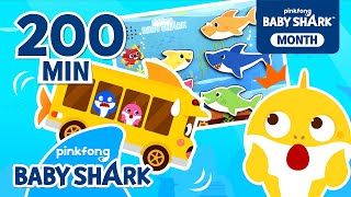 Baby Shark Bus Goes Round and Round! | +Compilation | ALL Baby Shark Stories 