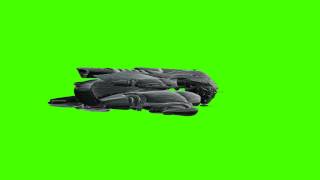 UFO spaceship in green screen free stock footage