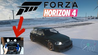 Forza Horizon 4 | Honda Civic Type R 1997 | Thrustmaster T150 Pro Gameplay | Wheel Cam