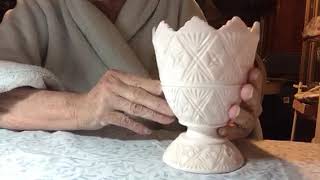 Pink Milk Glass, Old Perfume Bottles & Antique Mall Shopping Finds