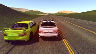 BeamNG Drive Crashes - Police Chase - High Speed Police Chase #1