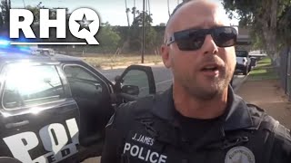 Temperamental Cop Gets CAUGHT Making Unlawful Threats