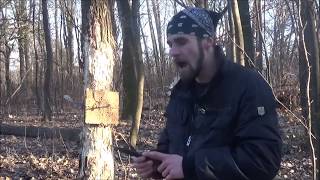 Безоборотное метание ножей. No spin knife throwing.  Адам Челадин.