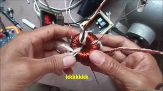 Inversor conversor c toroide ferrite 1 teste