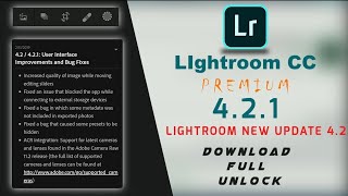 Lightroom 4.2.1 New Update
Lightroom 4.2.1 full unlocked apk | Lightroom full version free download